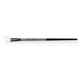 Пензель синтетика плоска INTENSE 1668F №14 довга ручка ROSA