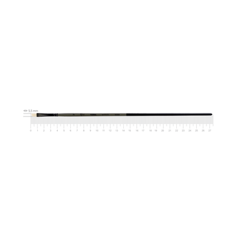 Пензель синтетика кутова TERRA 1608A №2 довга ручка ROSA