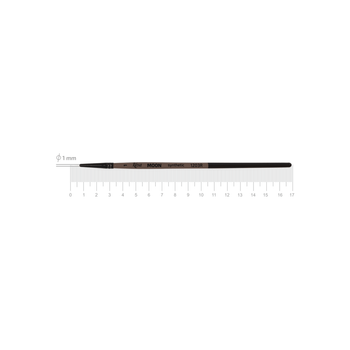 Пензель синтетика кругла MOON 1203R №1 коротка ручка ROSA