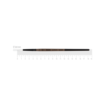 Кисть синтетика ROSA MOON 1203R круглая, №3, короткая ручка, (1203R03)