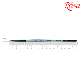 Пензель синтетика кругла STREAM 132 № 2 коротка ручка ROSA