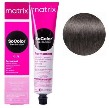 Крем-краска Matrix SoColor Pre-Bonded Cream №6A Пепельный темный блондин 90 мл