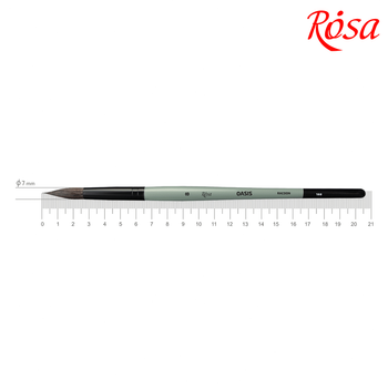 Кисть єнот круглий OASIS 188 № 8 коротка ручка ROSA