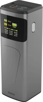 Powerbank Hama High Power 20000 mAh 65W Grey (4047443536525)