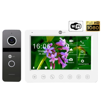 Комплект видеодомофона Neolight NeoKIT HD WF 7" 1024 х 600 IP66 CMOS 110° Белый