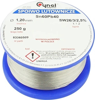 Припій Cynel LC60-SW26 1.2 мм 250 г (5902884600794)
