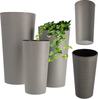 Набір садових горщиків Kadax Сірий 3 шт (K8046)