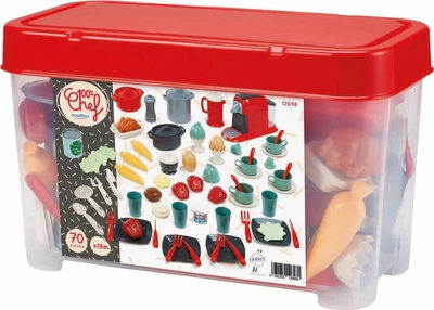 Іграшковий набір Ecoiffier 100% Chef посуд у коробці 1430579 (3280250126980)