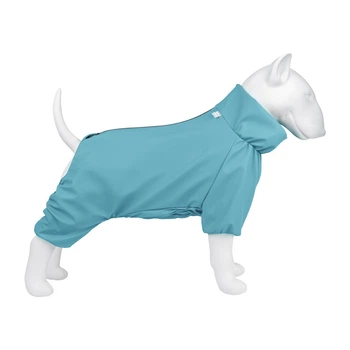 Дождевик для собак WAUDOG Clothes, водонепроницаемый, M35, В 59-62 см, С 37-40 см, голубой 19872