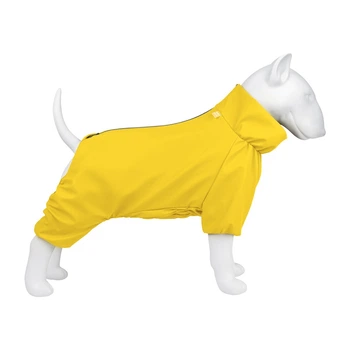 Дождевик для собак WAUDOG Clothes, водонепроницаемый, S32, В 47-50 см, С 35-38 см, желтый 19848