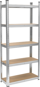 Regał metalowy Rebel 150 x 70 x 30 cm Srebrny (RB-1255)