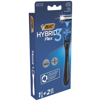 Станок BIC Flex 3 Hybrid + 2 змінні картриджі