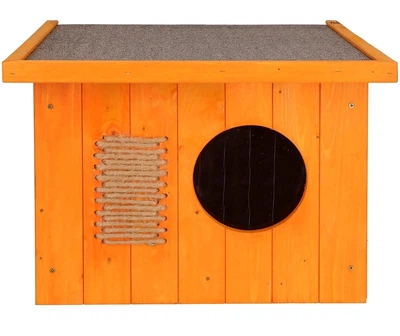 Буда для собак Springos дерев'яний 58 х 49.5 см з плоским дахом (5907719495125)