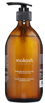 Гель для душу Mokosh Сандалове дерево та амбра зволожувальний 500 мл (5902729034661)