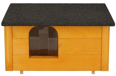 Буда для собак Springos утеплений дерев'яний будинок з плоским дахом S (5907719478227)