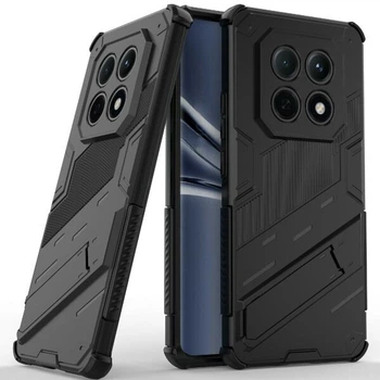 Защитный чехол с подставкой Deexe Bibercas для Xiaomi Redmi Note 15 5G / Poco M8 5G - Black