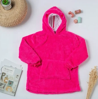 Детская толстовка-плед Huggle Pets Hoodie розовая полиэстер 70% хлопок 30% рост до 140 см унисекс