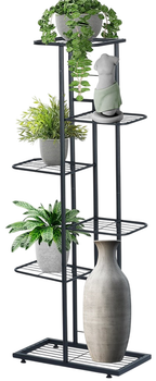 Стійка для квітів металева Vilde 6-рівнев 106 см Чорна (5904316453541)