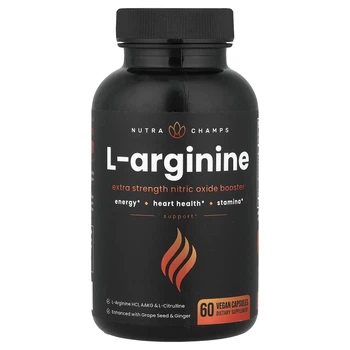 Формула с оксидом азота NutraChamps, L-Arginine, 60 Easy-to-Swallow Veggie Capsules (11966789)