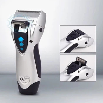 Мужская аккумуляторная бритва Surker RSCW-8002 600 мАч сеточная серебристая для бритья бороды