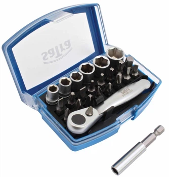 Набор бит и головок 24 ед. с трещоткой 1/4" SATRA S-R24BS (Код6185)