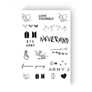 Тимчасові тату-перебивки "BTS" Tattooshka (229869)