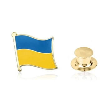 Брошь-значок унисекс BROCHE бижутерия Патриотическая тематика Флаг Украины BRGV112718