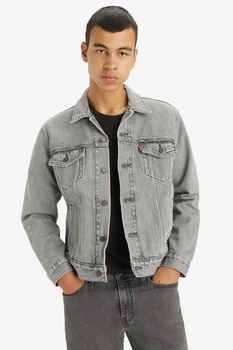 Мужская джинсовая куртка Levi's 54(2XL) Серый (130949)