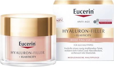 Дневной крем для лица Eucerin Hyaluron-Filler + Elasticity с SPF 30 для повышения упругости и естественного сияния кожи 50 мл (4005800324574)