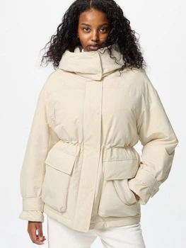 Гибридна куртка пуховик Uniqlo розмір XL бежева (30) (469899)