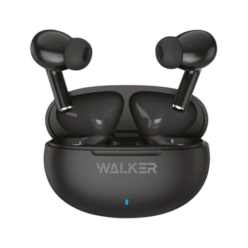 Наушники Bluetooth Walker WTS-60 ENC, беспроводные TWS с микрофоном и шумоподавлением, до 16 ч работы, черный цвет