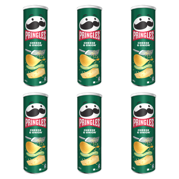 Набор Чипсы 6шт Pringles Cheese & Onion 165g