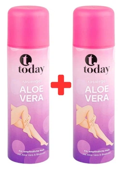 Гель для гоління жіночий Today Aloe Vera 150 мл + 150 мл у ПОДАРУНОК