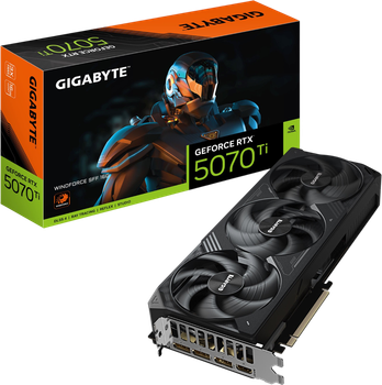 Видеокарта GeForce RTX 5070 Ti 16GB Gigabyte Windforce (GV-N507TWF3-16GD)