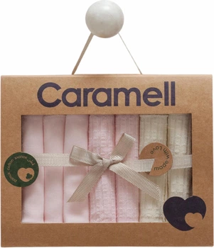 Комплект бавовняних хустинок Caramell Soft Colour 7шт. рожевий