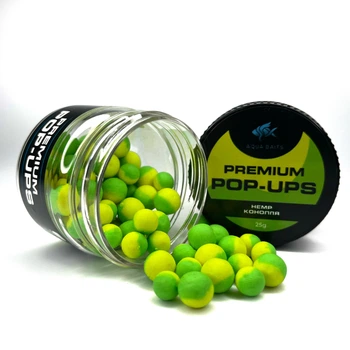 Плаваючі бойли (поп-ап) Aqua baits Premium "Конопля" 10 мм