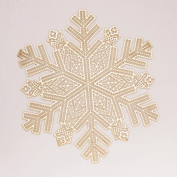 Килимок для сервірування столу Snowflake 38 см, золото HP-36327-13