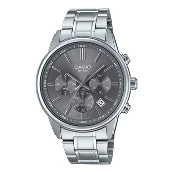 Мужские часы Casio MTP-E515D-8A Серебристые ( AT1141-0488 )