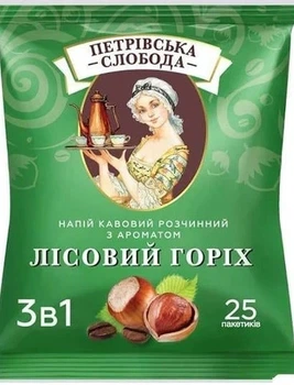 Напій кавовий розчинний Петрівська Слобода з ароматом лісового горіху 25 стіків