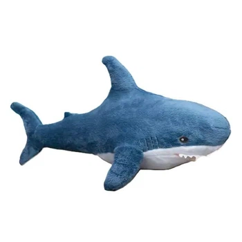Игрушка мягкая Акула обнимашка 100см EL-2117-16 Синяя с белым