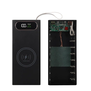 Корпус Power Bank на 16 акумуляторів 18650 з бездротовою зарядкою Qi 15W та швидкою зарядкою PD 22.5W
