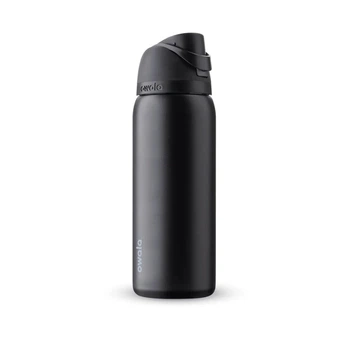 Термобутылка для воды термос black Owala Freesip 950 мл из нержавеющей стали туристическая бутылка с крышкой