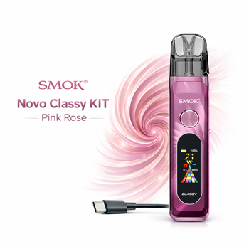 Многоразовая Pod-система Smok Novo Classy KIT Pink Rose вейп 1350мАч под-система до 30ВТ смок ново