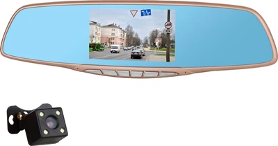 Видеорегистратор Discovery LEX222 MRR 4.3 Full HD Two Cam Bronze (LEX222TCbz)