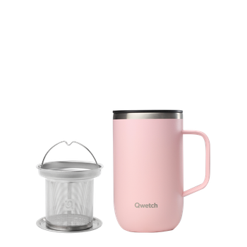 Чашка (з ситечком) TEAPOT 470 мл. Pastel - Rose (QM6214)