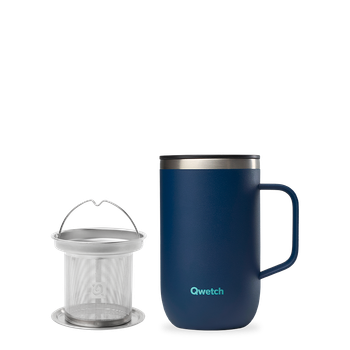 Чашка (з ситечком) TEAPOT 470 мл. Granite - Bleu Nuit (QM6212)