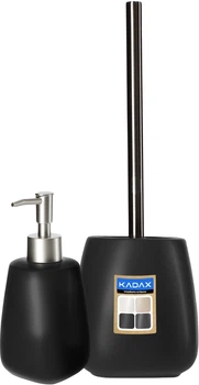 Набір аксесуарів для ванної кімнати Kadax 2 шт. Чорний (K8183)