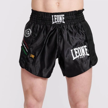 Шорти для тайського боксу Leone Flag Black S (3412_500195)