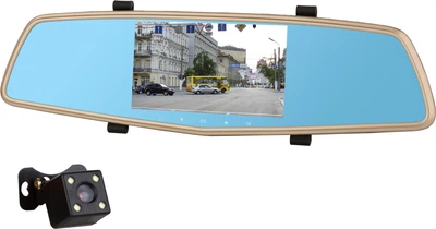 Видеорегистратор Discovery LEX444 MRR 5.0 Full HD Two Cam Gold (LEX444TCgld)