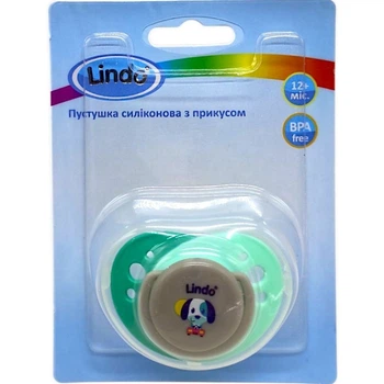 Пустушка силіконова, від 1 року, песик Lindo (258705)